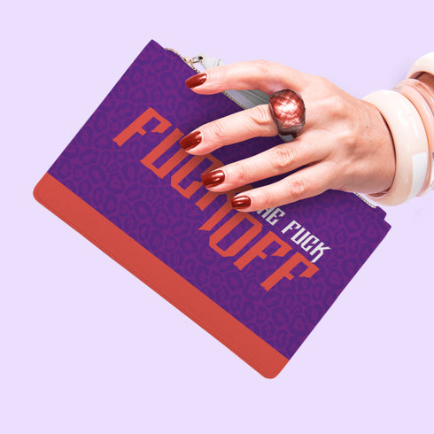 FUCK OFF Vegan Leather Fashion Wristlet