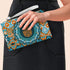 Hamsa Bag Green Wristlet Handbag