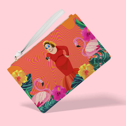 Pink Flamingo Divine Drag Queen Wristlet