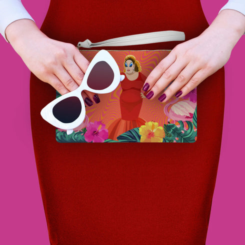 Pink Flamingo Divine Drag Queen Wristlet