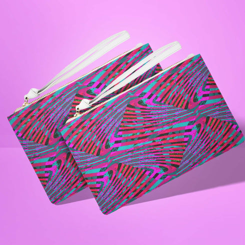 Electric Zebra Wristlet