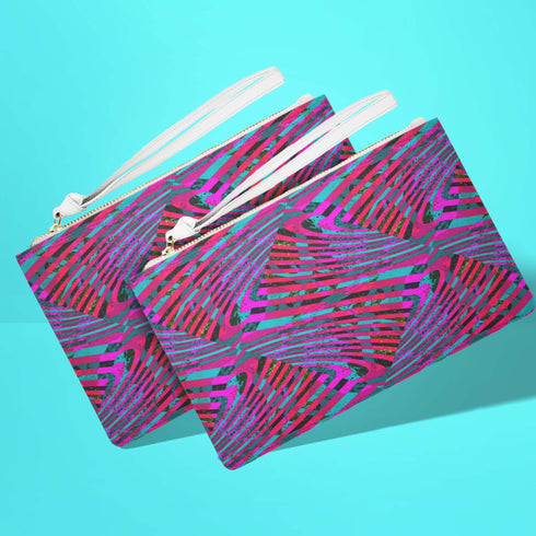Electric Zebra Wristlet