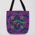 Art Deco Roller Skating Peacock Canvas Tote