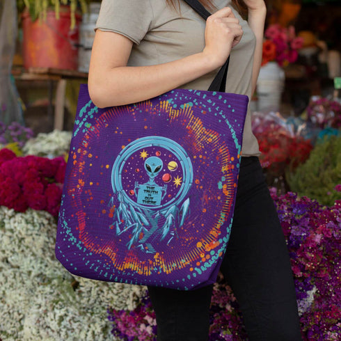 The Truth Is Out There Unisex Canvas Alien Tote Bag