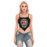 Baphomet Hail Skatin' Roller Skate Scarf Crop Top