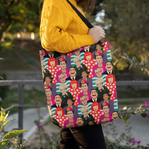 Famous Faces of Art Canvas Tote Bag