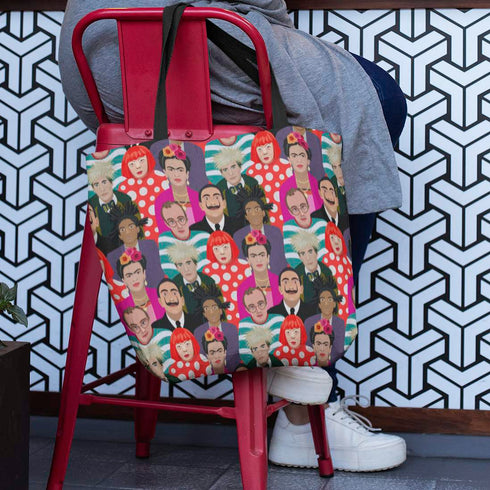 Famous Faces of Art Canvas Tote Bag