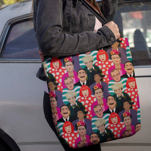 Famous Faces of Art Canvas Tote Bag