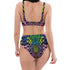 Technicolor Snakeskin Sustainable Women's High Waisted Two-Piece Bikini