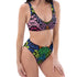 Technicolor Snakeskin Sustainable Women's High Waisted Two-Piece Bikini