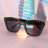 Black Studded Square Frame Sunglasses