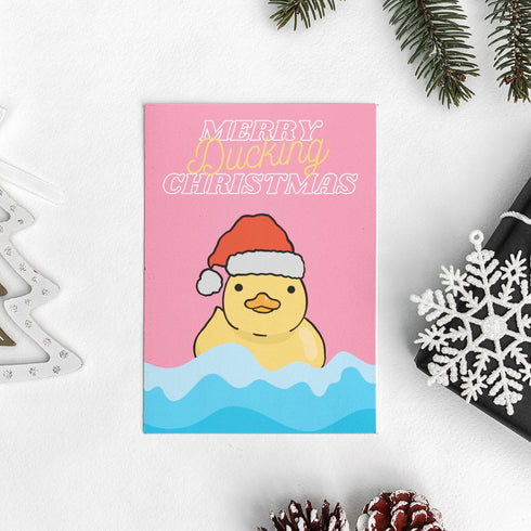 Merry Ducking Christmas Card