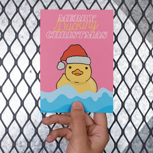 Merry Ducking Christmas Card