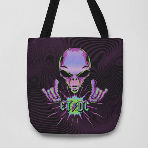 Alien ET/DC Rock'n'Roll Canvas Alien Tote Bag