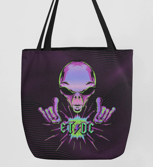 Alien ET/DC Rock'n'Roll Canvas Alien Tote Bag
