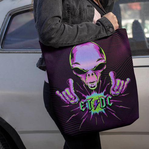 Alien ET/DC Rock'n'Roll Canvas Alien Tote Bag