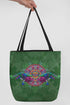 Roller Skating Peacock Canvas Tote