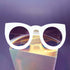 White Cat-Eye Frame Sunglasses