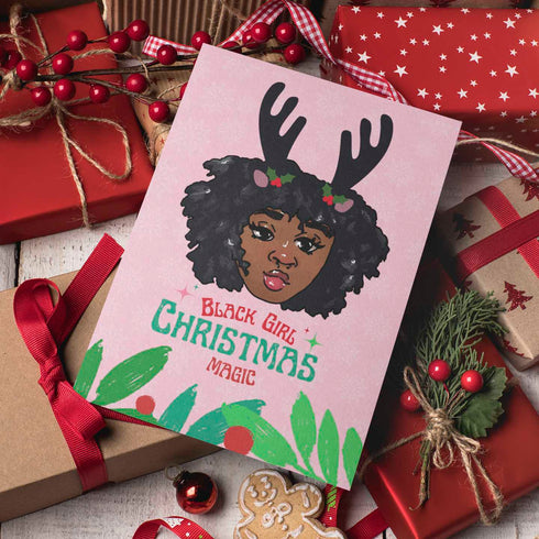 Black Girl Christmas Card