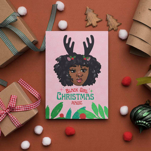Black Girl Christmas Card