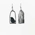 Black Birdcage Earrings for Women