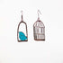 Blue Birdcage Earrings for Women