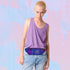 Blue Glitch Fanny Pack