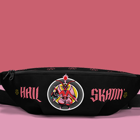 Baphomet Hail Skatin' Roller Skate Fanny Pack