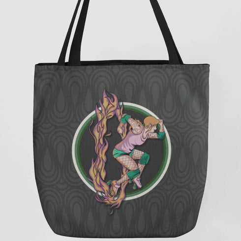 Green Roller Derby Skater Tote Bag
