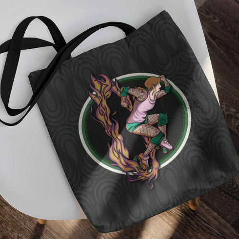 Green Roller Derby Skater Tote Bag