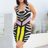 Hypnotic Color Block Bodycon Dress