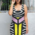 Hypnotic Color Block Bodycon Dress
