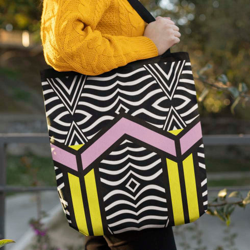 Hypnotic Color Block Tote