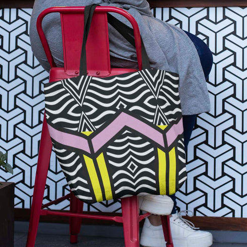 Hypnotic Color Block Tote