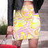 Creamsicle Swirl Print Mini Skirt in Pastel