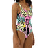 Pastel Melted Neon Smiley Print One-Piece Swimsuit