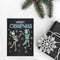 Merry Creepmas Dancing Skeleton Pastel Holiday Greeting Card