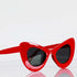 Red Oversized Cat-eye Frame Sunglasses