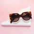 Red Tortoiseshell Color Block Sunglasses