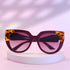 Red Tortoiseshell Color Block Sunglasses