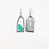 Green Birdcage Earrings for Women
