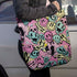 Melted Neon Smiley Print Tote Bag in Pastel