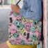 Melted Neon Smiley Print Tote Bag in Pastel