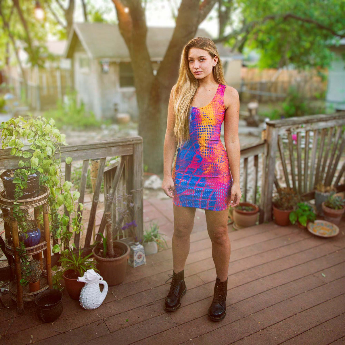 Tequila Sunrise Bodycon Dress Honey Dazed