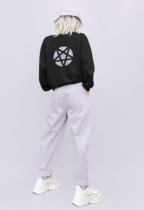 Cropped Witch Pentagram Sweatshirt