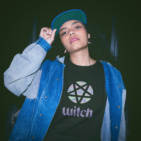 Cropped Witch Pentagram Sweatshirt