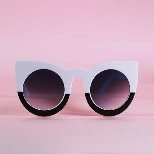 Monochromatic Cat Eye Colorblock Sunglasses