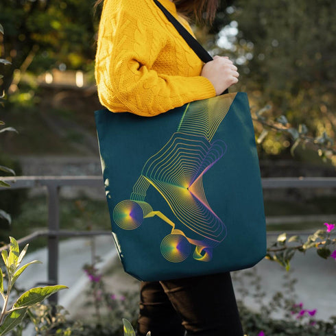 Green Roller Skate Tote Bag