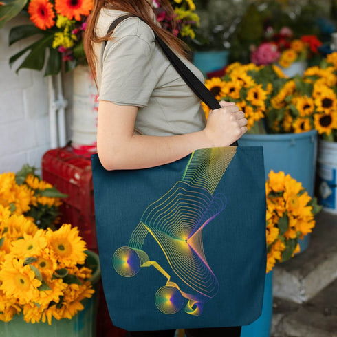 Green Roller Skate Tote Bag