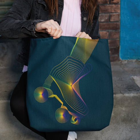 Green Roller Skate Tote Bag